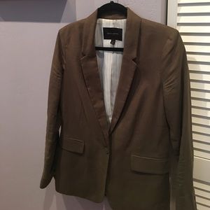 Olive Green Linen Blazer- Banana Republic