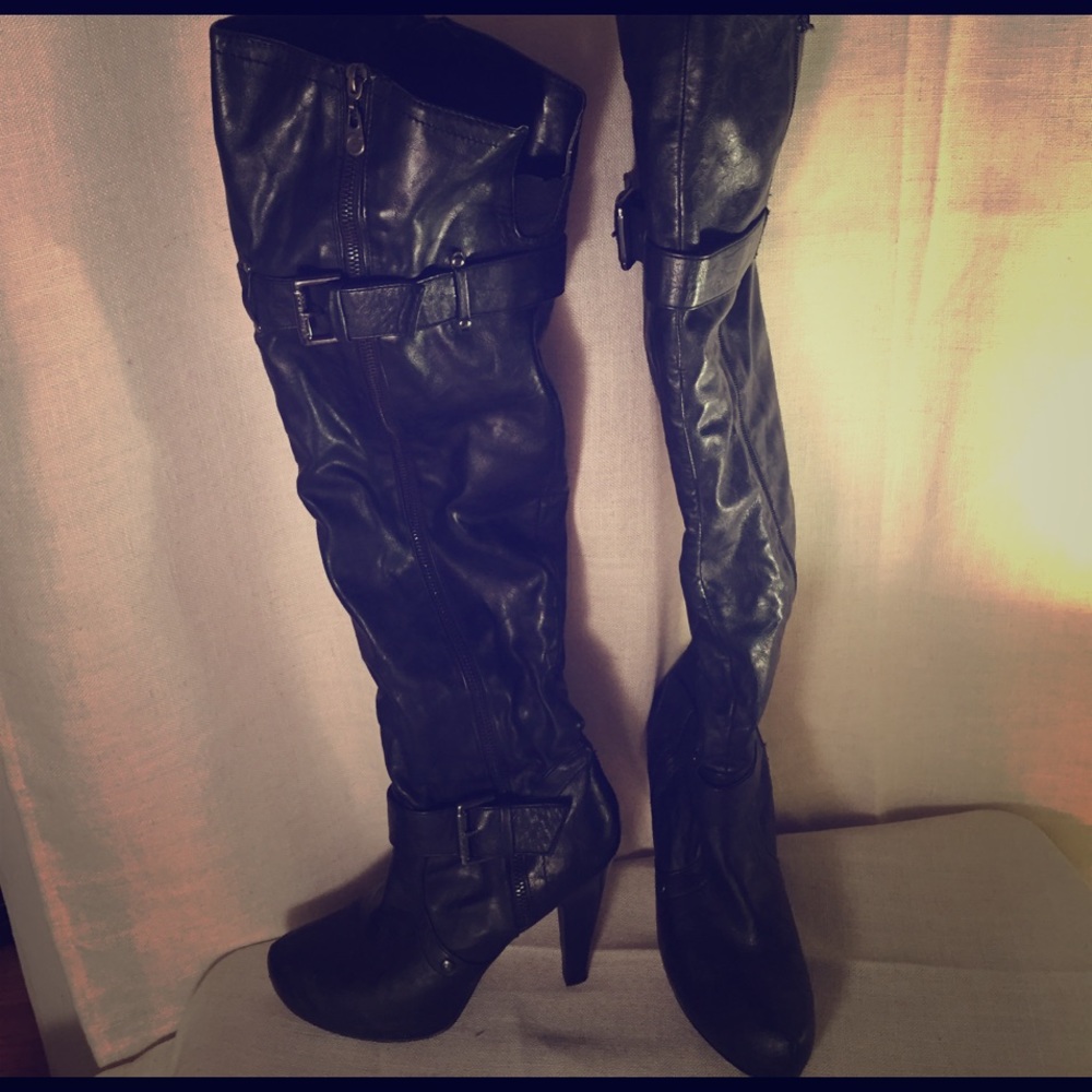 Over the Knee Black Boots