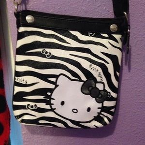 Hello kitty zebra crossbody