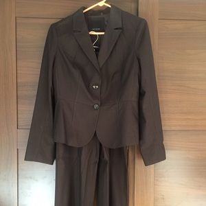 Limited size 12 brown pinstripe pants suit