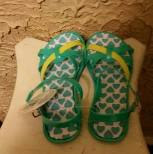 girls duo colored sandals