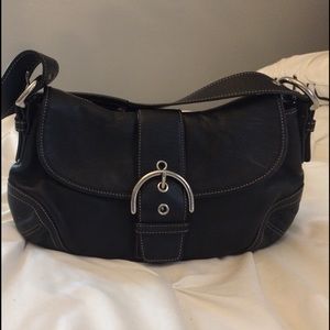 Vintage Coach black leather purse
