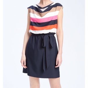 Striped navy dress from Nordstrom, Size 6, Eliza J