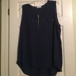 Navy dressy tank
