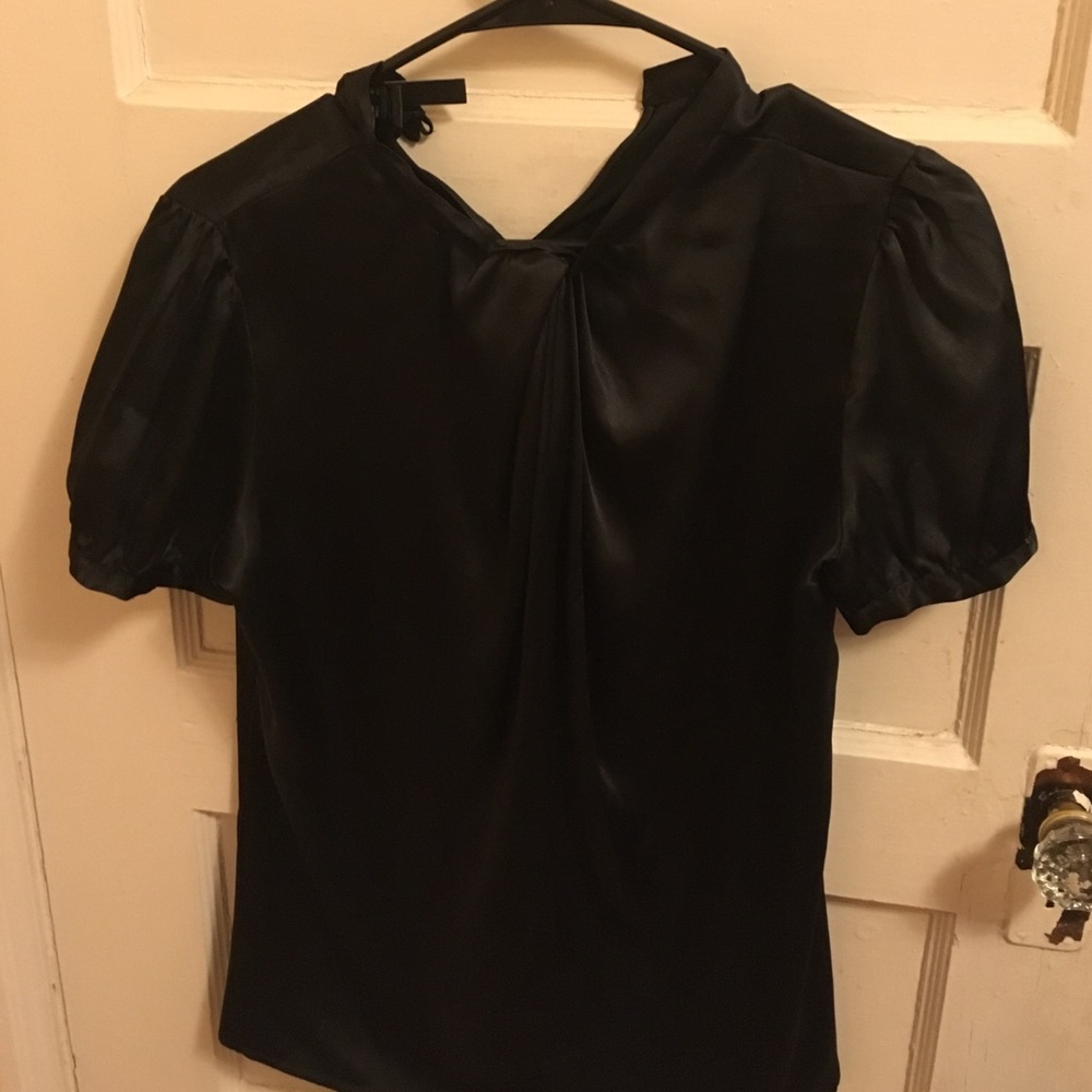 Satin black blouse