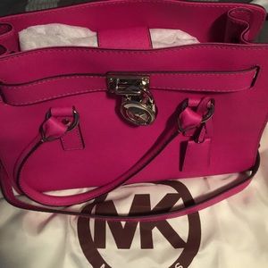 Michael Kors Hamilton Raspberry Satchel