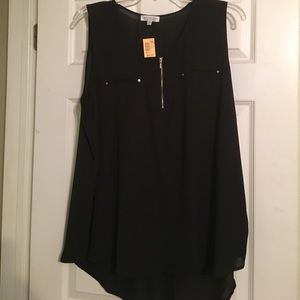 Black dressy tank. Size XXL