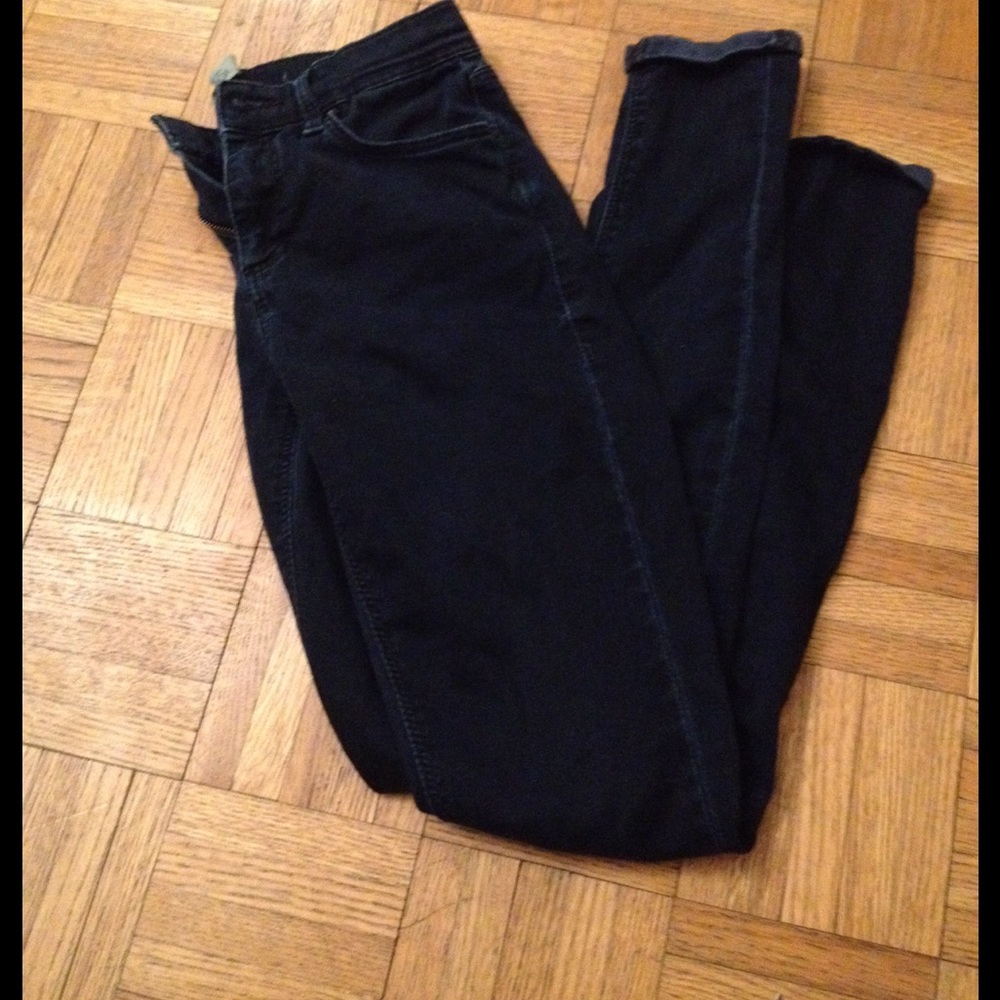 Topshop MOTO Leigh Dark Blue Jeans