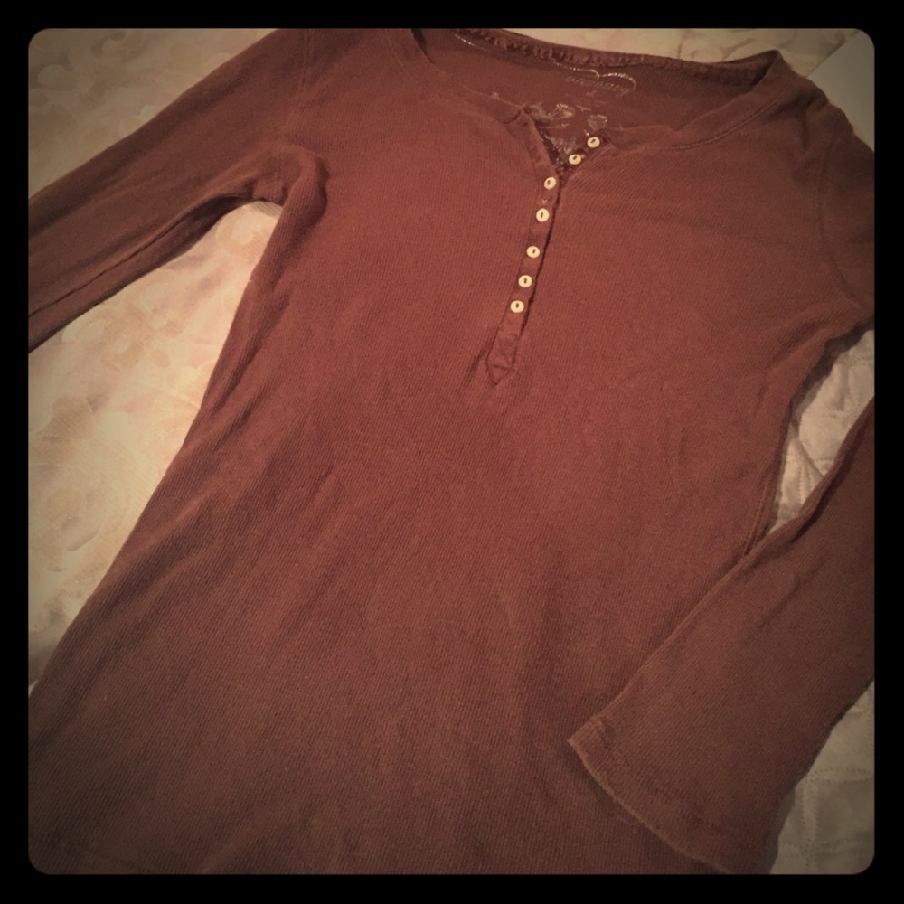 Long sleeve Thermal button up neck