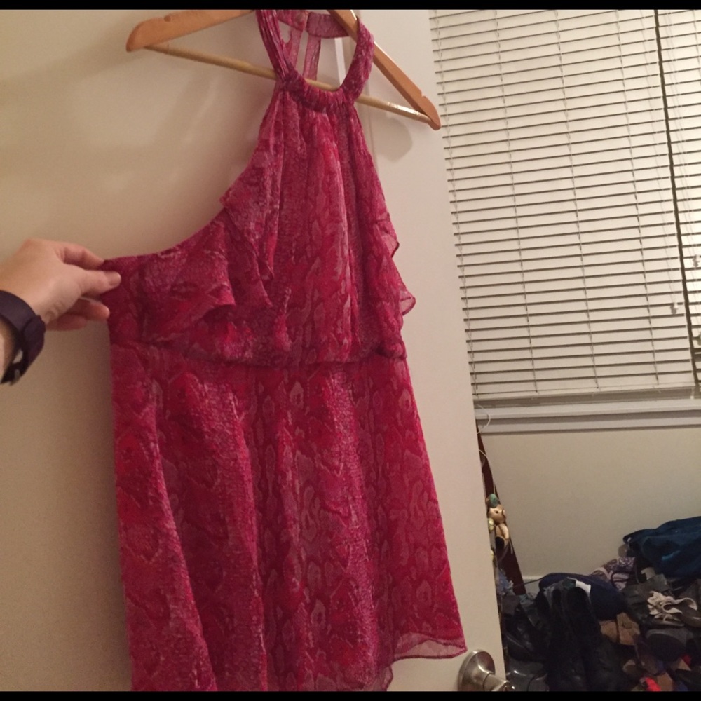 BCBG pink top - show off those shoulders