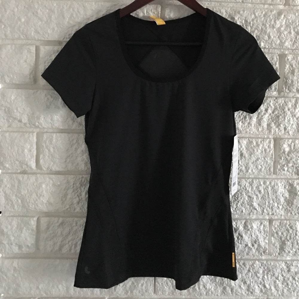 NWT Lole black mesh workout tee