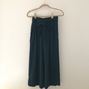 Zara Wide Leg Culottes - Forest Green
