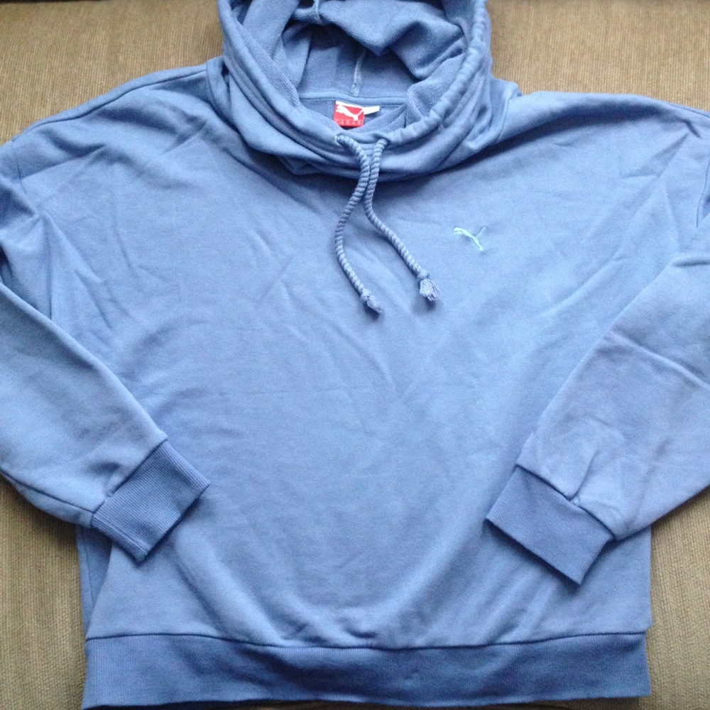 Puma Cowl Neck Hoodie Sz L