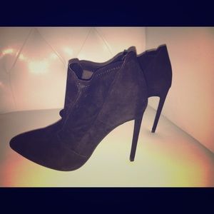 Zara black suede booties, size 40, US 10