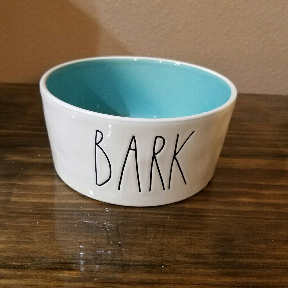 Rae dunn Bark dog bowl