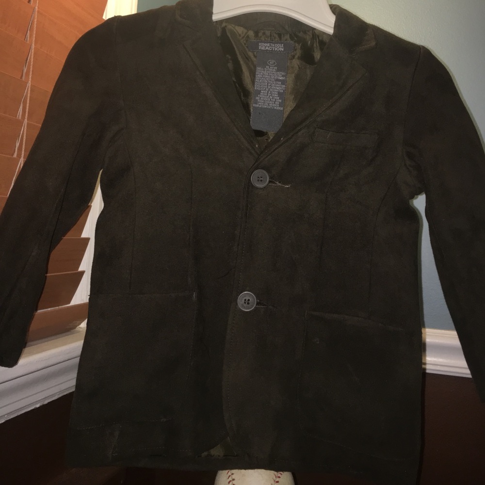 Brown/Black fake suede suit jacket.