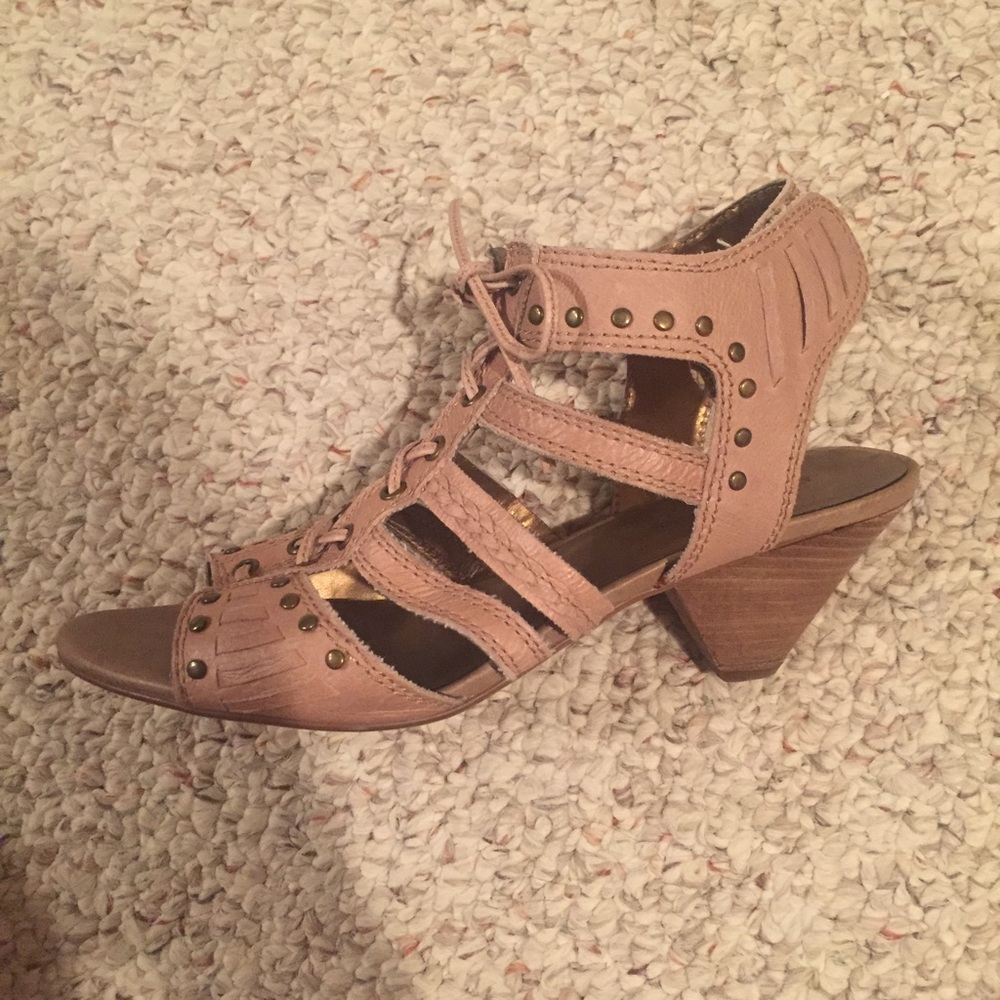 Nude Open Toe Heel Sandal