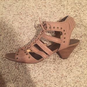 Nude Open Toe Heel Sandal