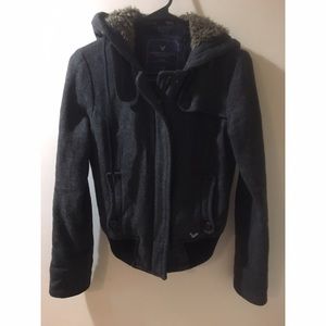 Black/grey winter coat