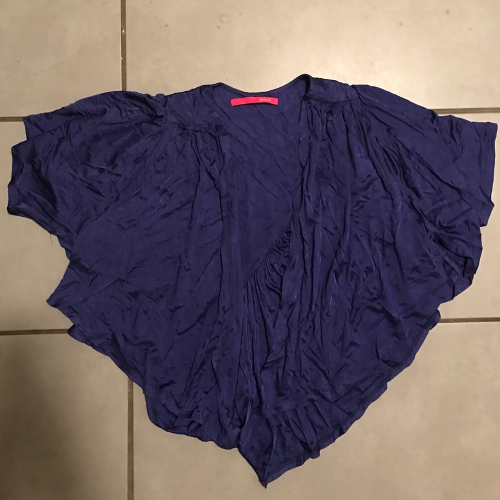 Blue short sleeve flutter bolero, Pinky Otto