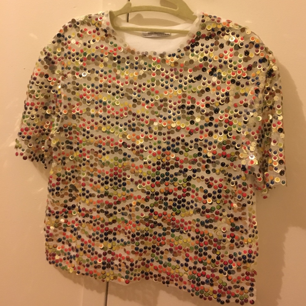 Zara new tops. Sequins. Great for going out.