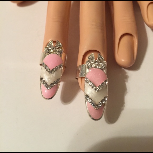 Free Gift 🎁 new pink blue green nail art ring gem - Picture 3 of 8