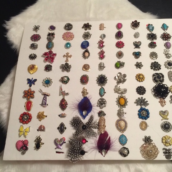 Free Gift 🎁 new pink blue green nail art ring gem - Picture 7 of 8