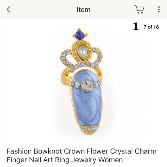 Free Gift 🎁 new pink blue green nail art ring gem - Picture 6 of 8