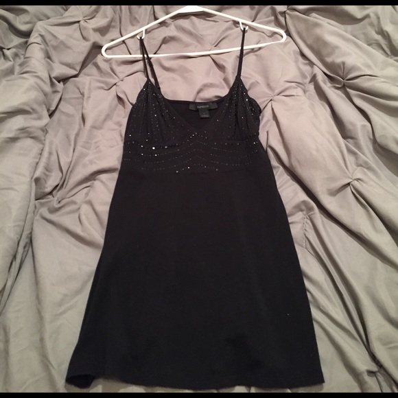 Express Black Long Tank Top - Picture 3 of 4