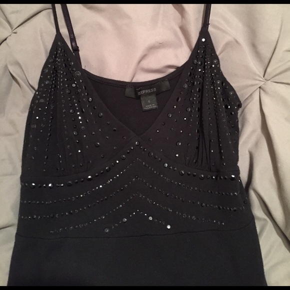 Express Black Long Tank Top - Picture 4 of 4