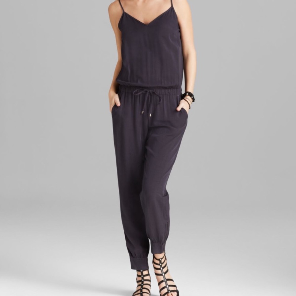 Splendid Black Drawstring Jumpsuit