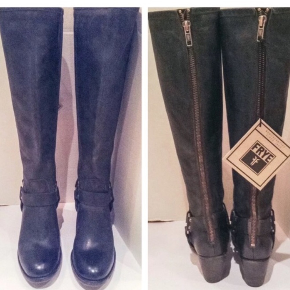 Frye tabitha harness tall black boots BRAND NEW!