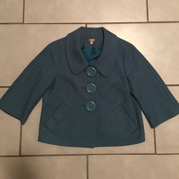 Teal MOD cropped bolero (Nordstrom), S - Picture 1 of 3