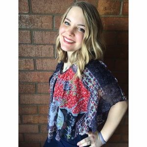 Sheer Paisley Blouse Medium