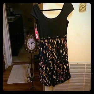 Xhilaration Hi-Lo Shift Dress Navy Blue w/colors