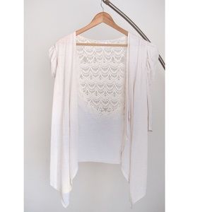 Cream light jacket with Lace