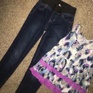 Justice shirt and jeans set