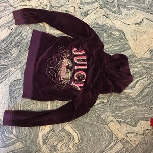 Juicy couture purple velvet hoodie