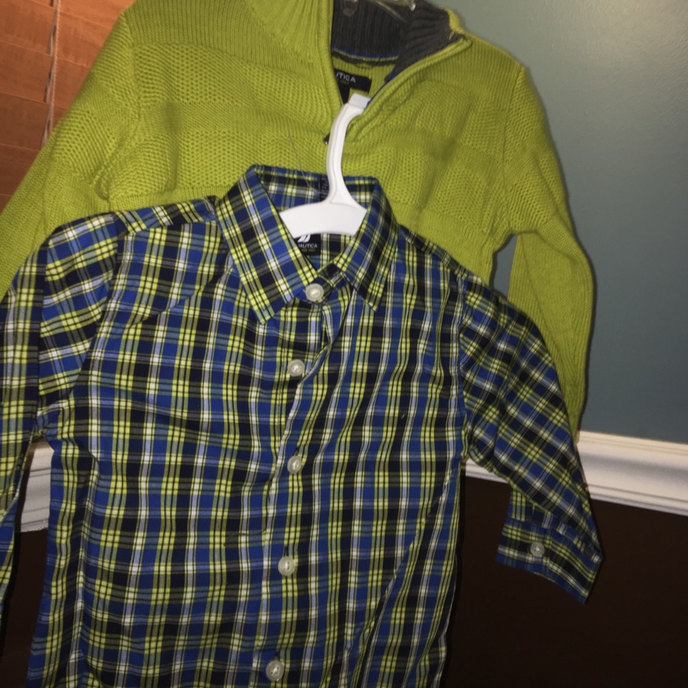 Nautica button down shirt with sweater.