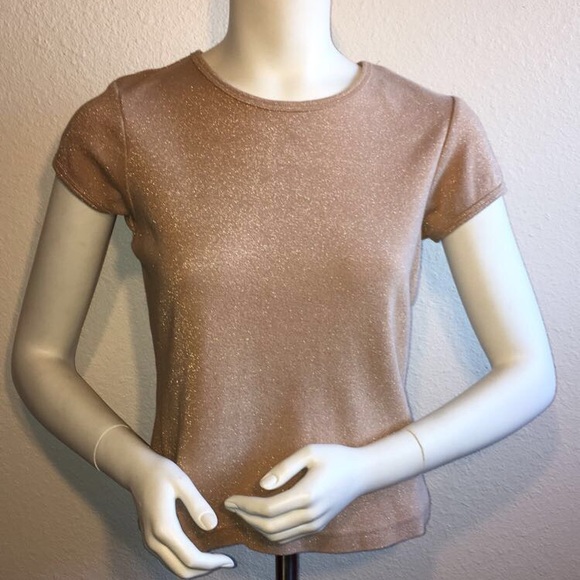 Gold Sparkly Gap Shirt  - Picture 1 of 3