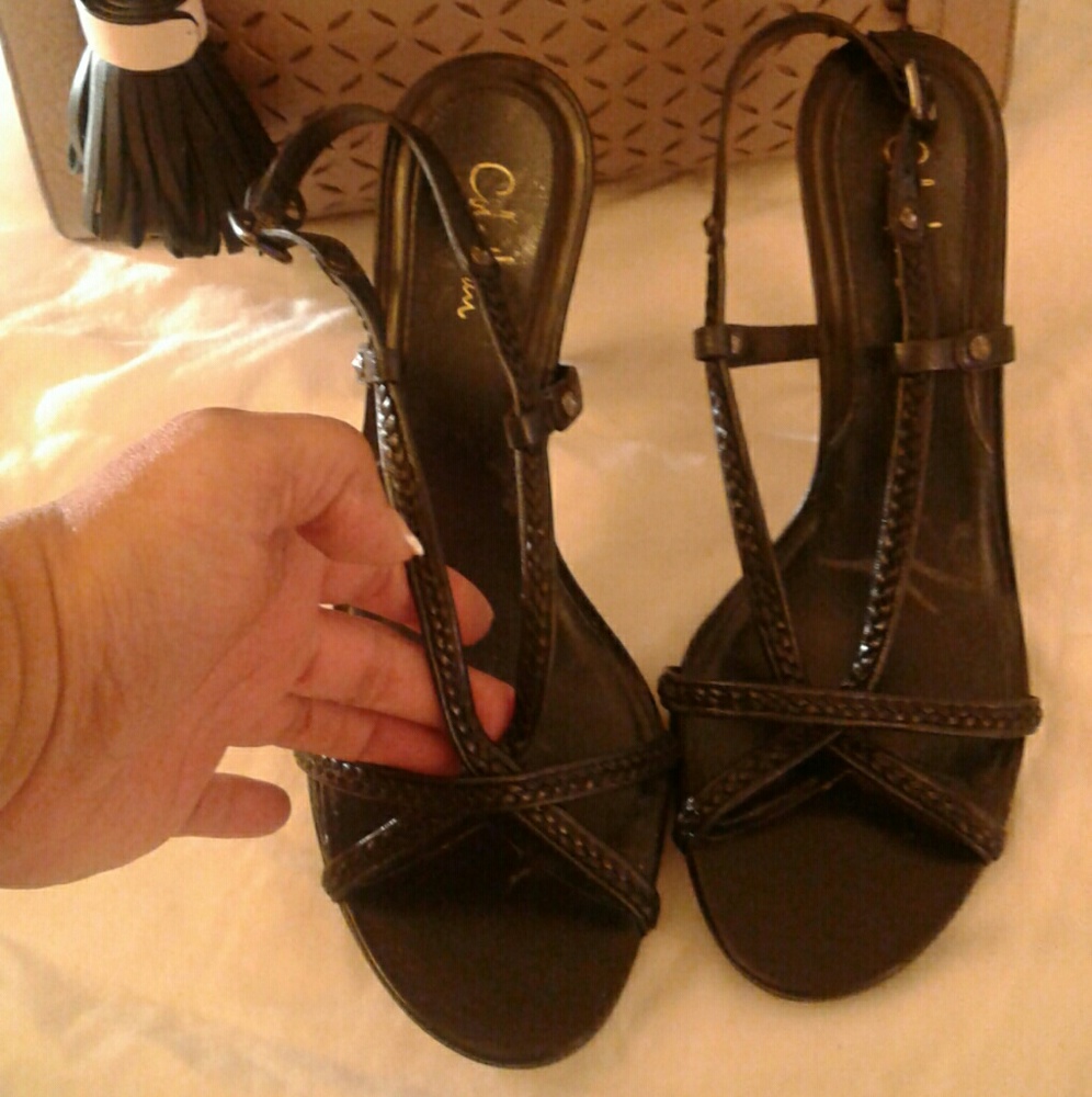 Cole Haan strappy  high heal shoe 8