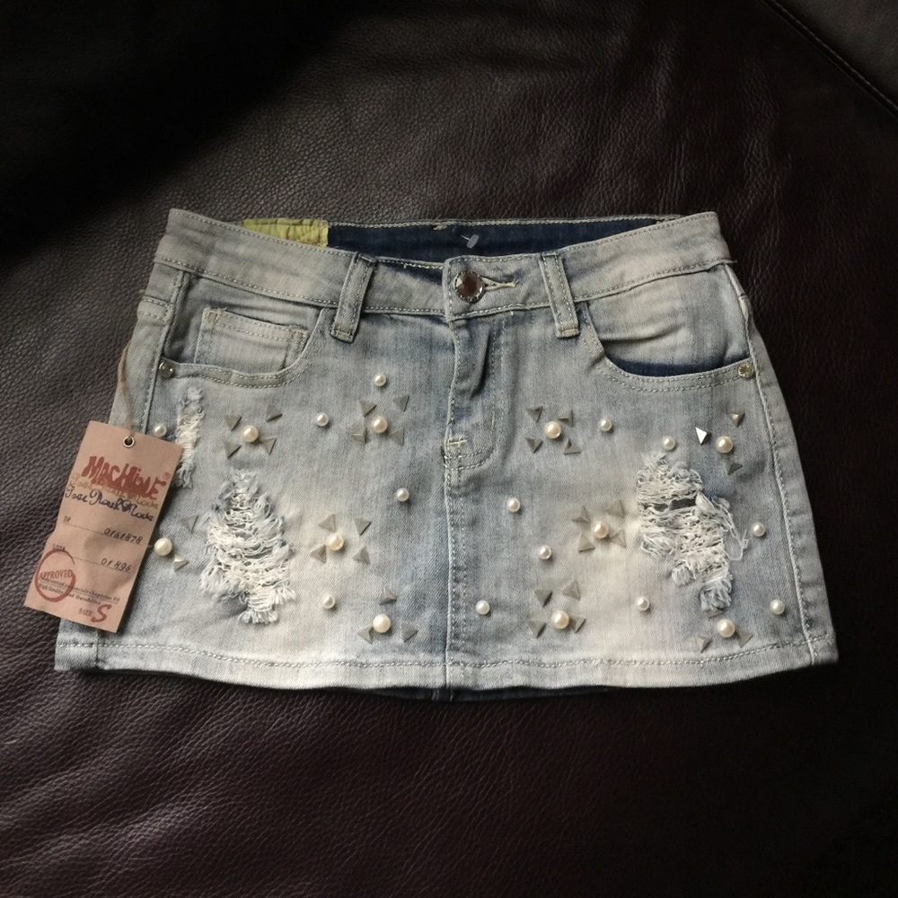 Machine women's short Jean skirt size S only