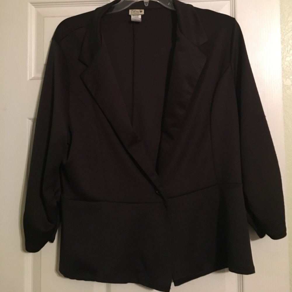 Black Dressy Silky Blazer