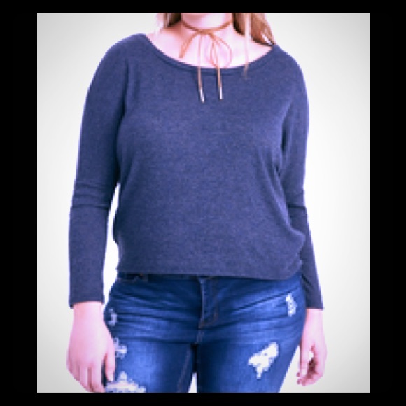 Rib-Knit Zip-Back Pullover - Picture 2 of 4