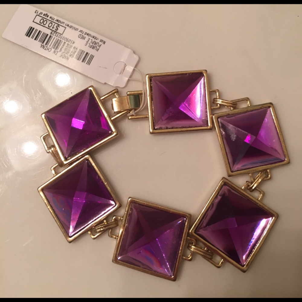 Purple and gold bracelet