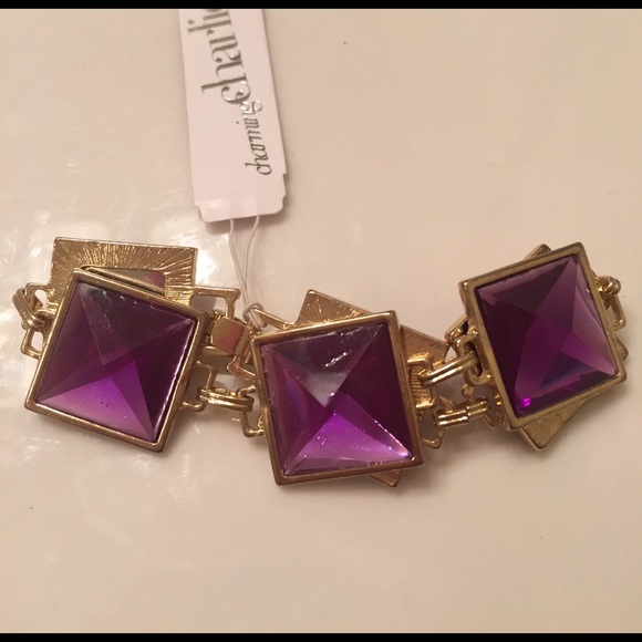 Purple and gold bracelet - Picture 2 of 2