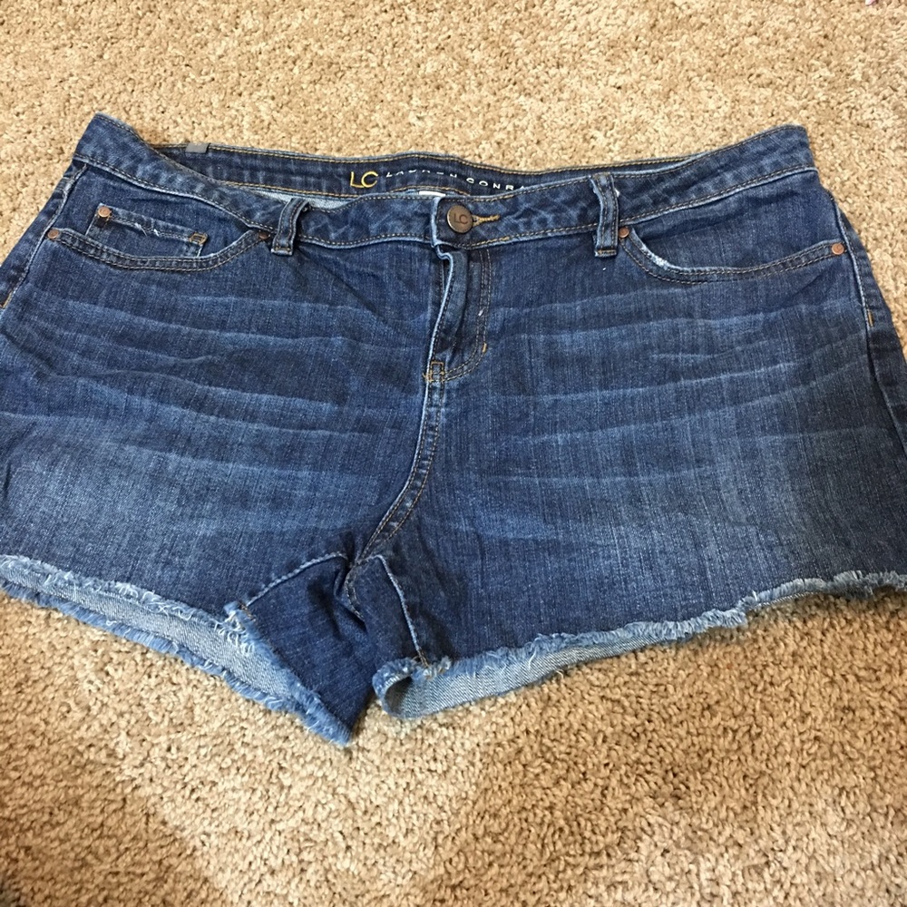 LC Lauren Conrad Frayed Jean Shorts
