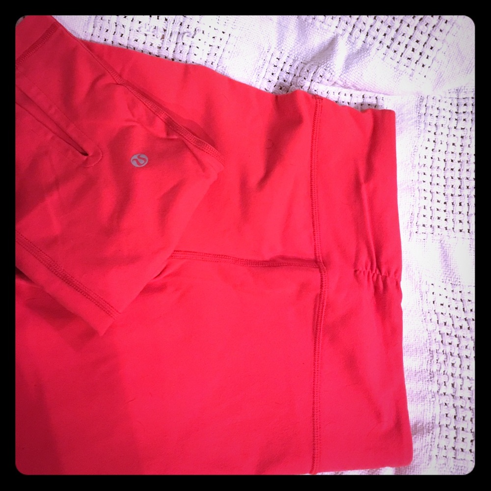 lululemon orange/red yoga pants. Size 4.