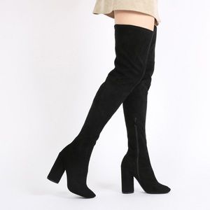 Public Desire Eve Round Toe OTK Boots SIZE 7