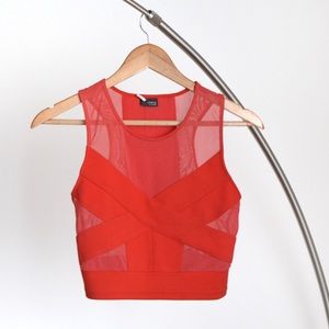 Urban Outfitters // Crop top with sheer bands